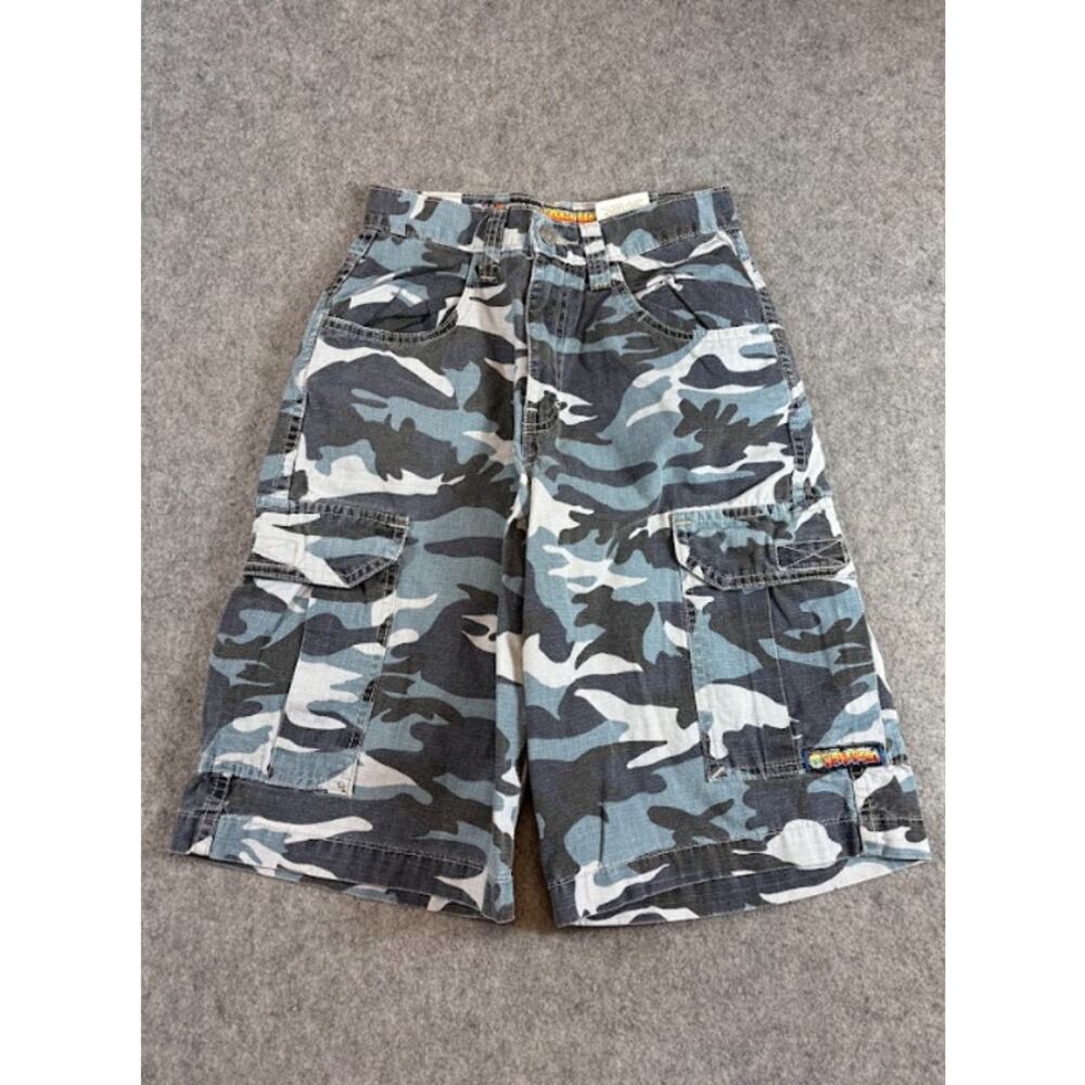 VTG JNCO Flamehead Camo Cargo Short Youth 12 Camouflage Skater Streetwear Y2K